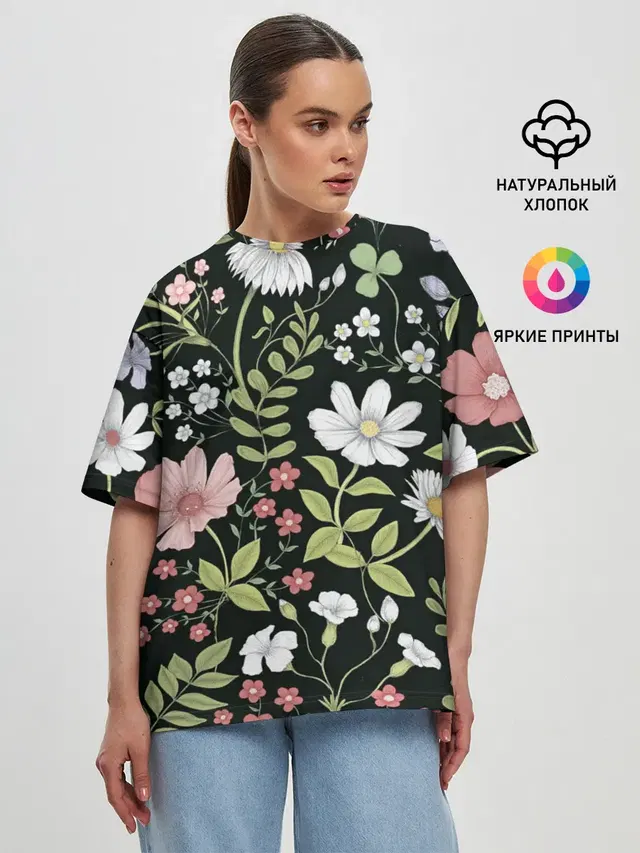 Женская футболка оверсайз