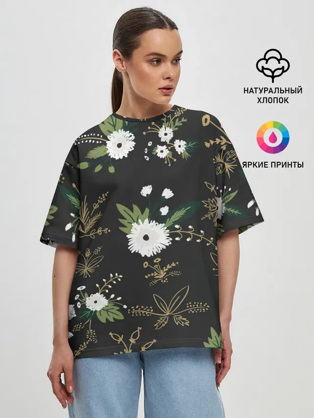 Женская футболка оверсайз