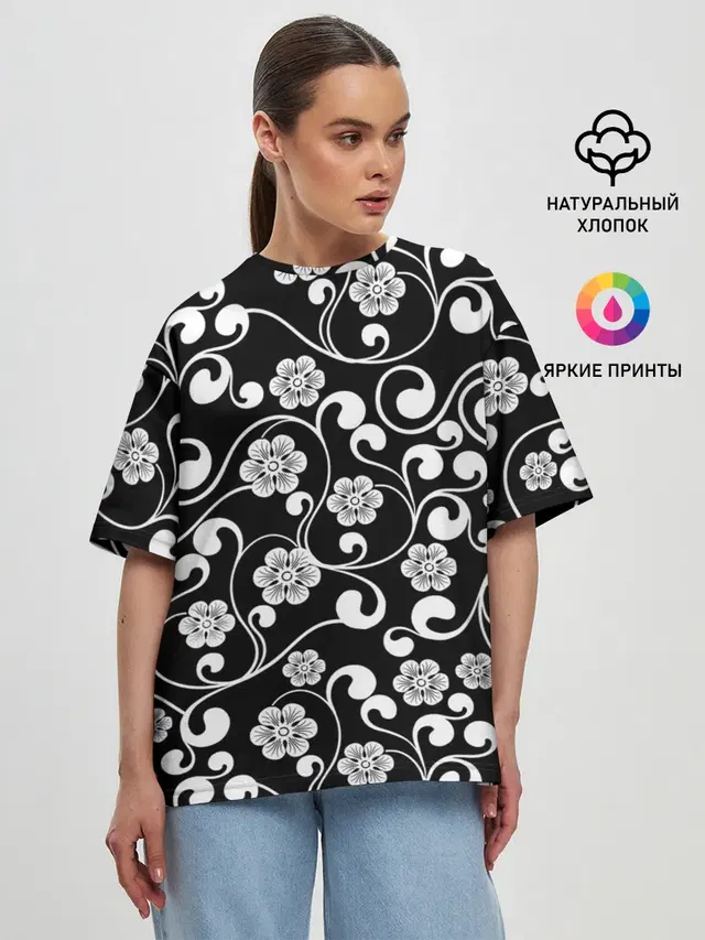 Женская футболка оверсайз