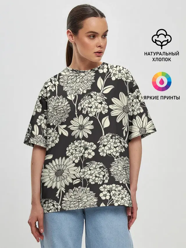 Женская футболка оверсайз