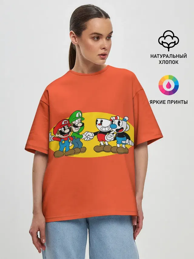 Женская футболка оверсайз