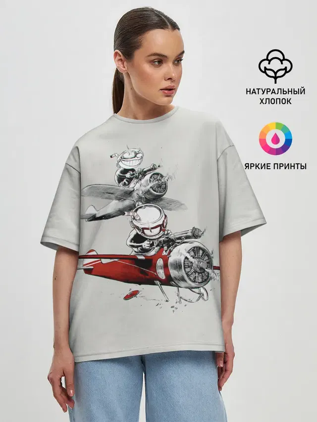 Женская футболка оверсайз