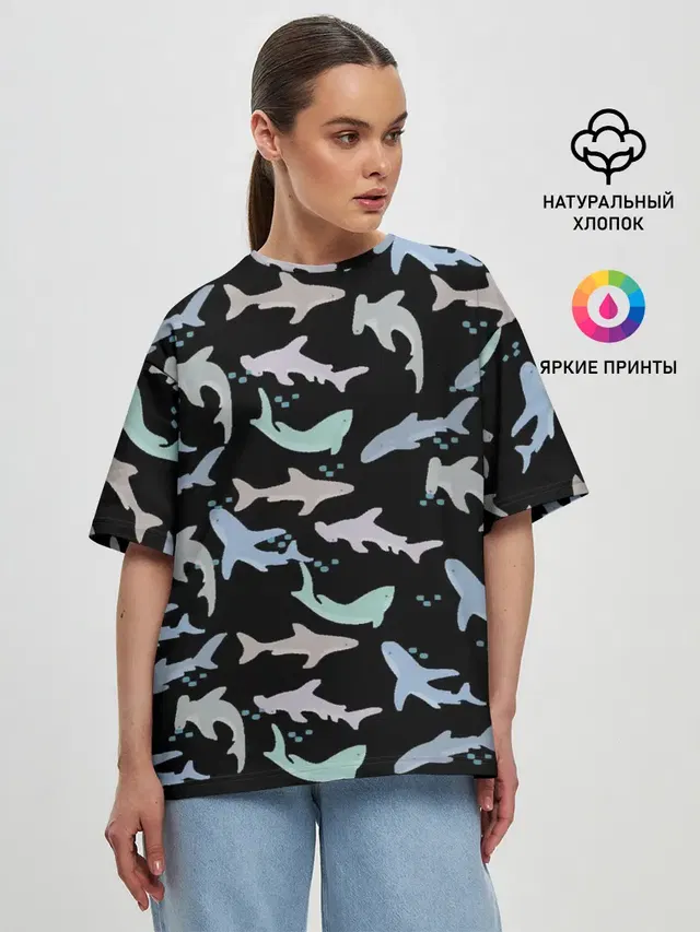 Женская футболка оверсайз