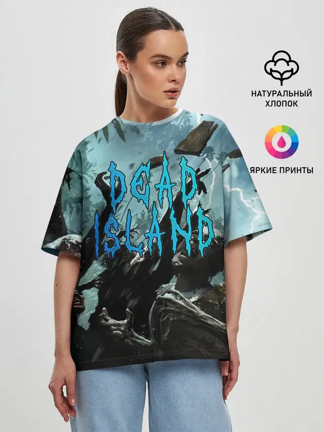 Женская футболка оверсайз