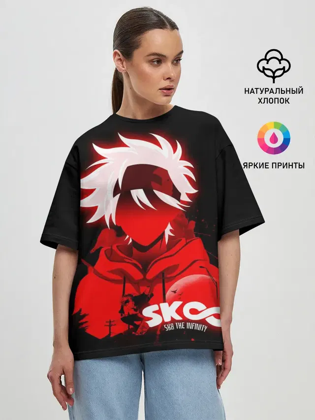 Женская футболка оверсайз с принтом «SK8 the Infinity. Reki»
