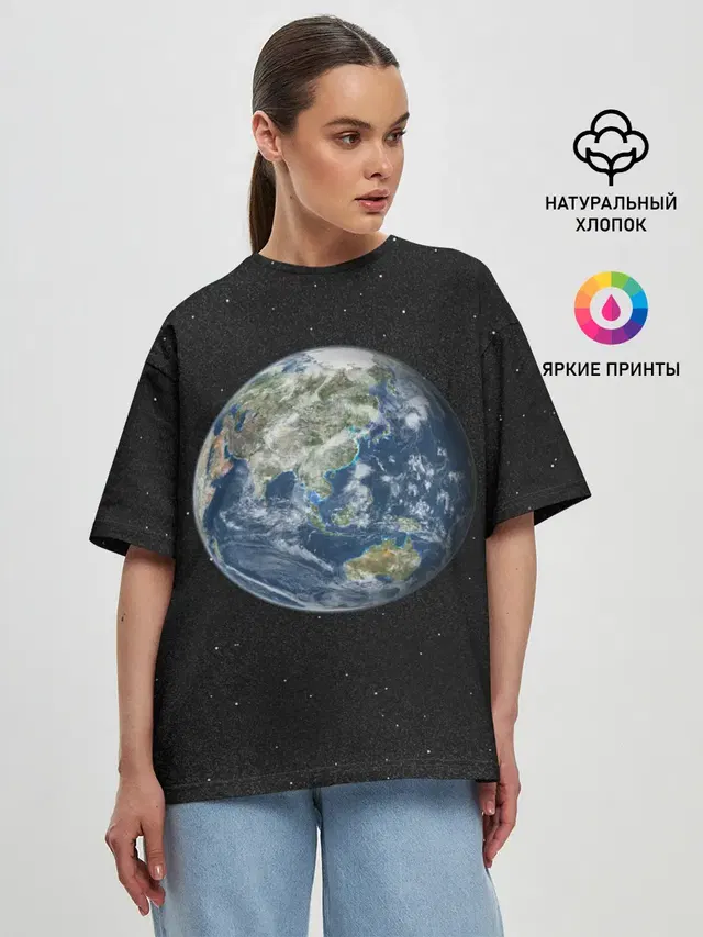 Женская футболка оверсайз