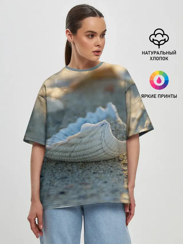 Женская футболка оверсайз