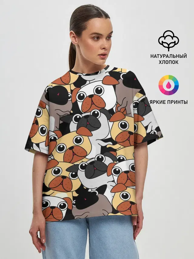 Женская футболка оверсайз