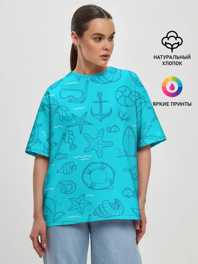 Женская футболка оверсайз