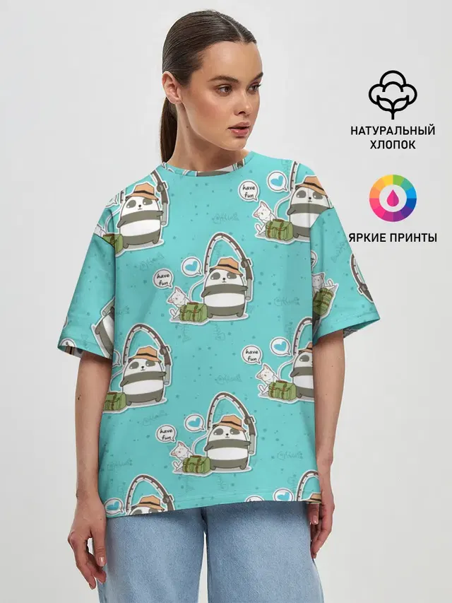 Женская футболка оверсайз