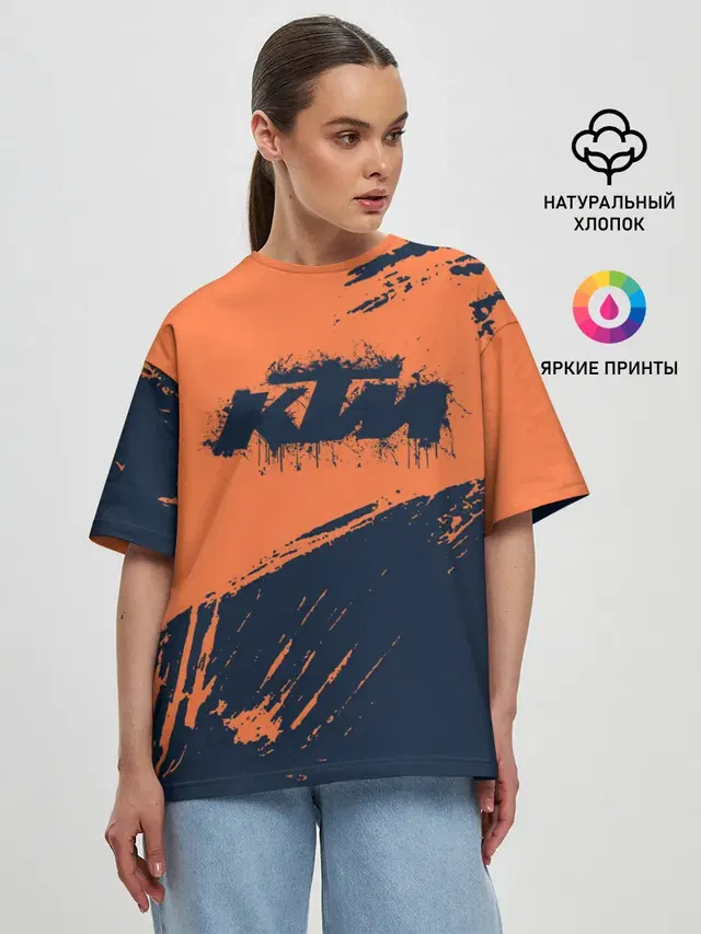 Женская футболка оверсайз