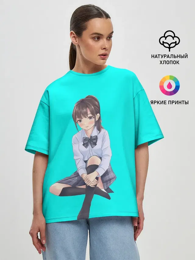 Женская футболка оверсайз