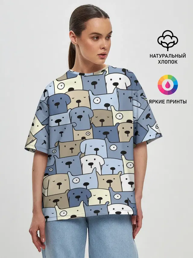 Женская футболка оверсайз