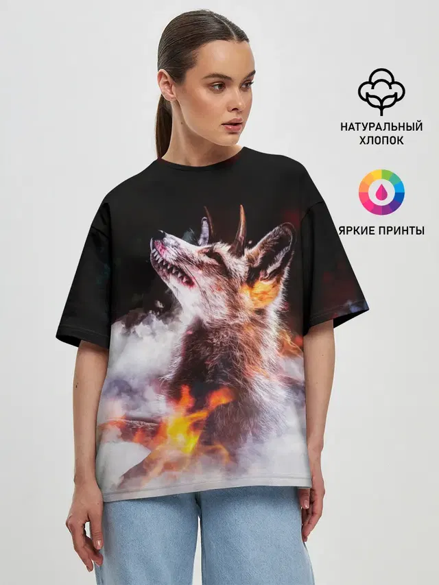 Женская футболка оверсайз
