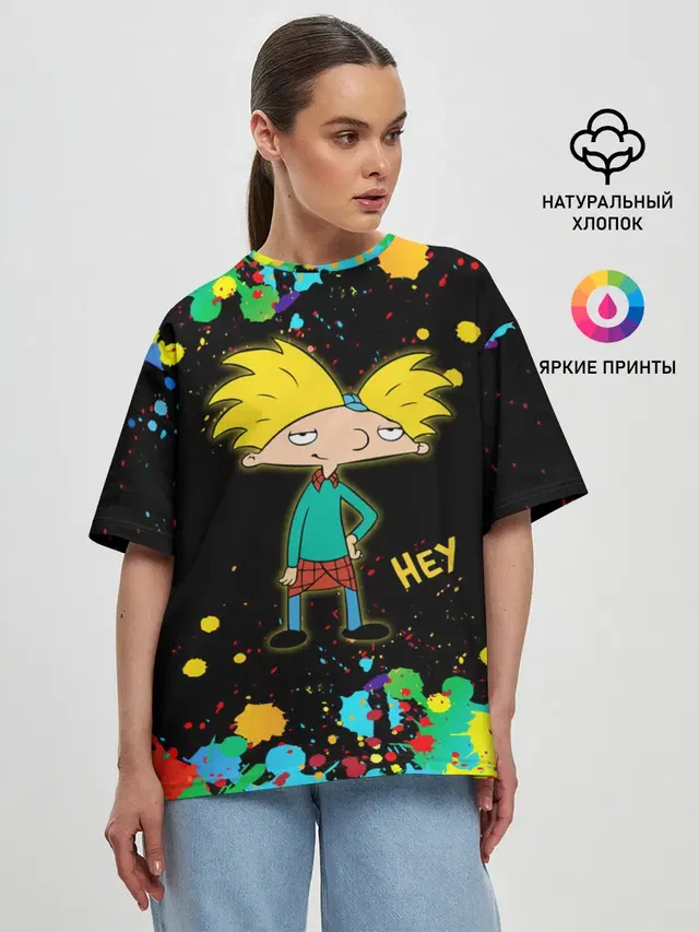 Женская футболка оверсайз