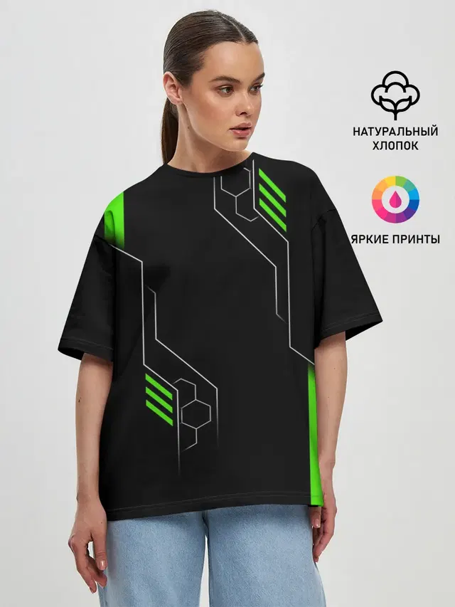 Женская футболка оверсайз