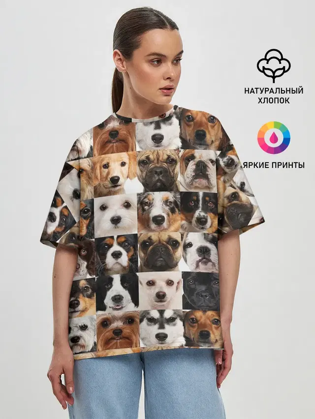 Женская футболка оверсайз