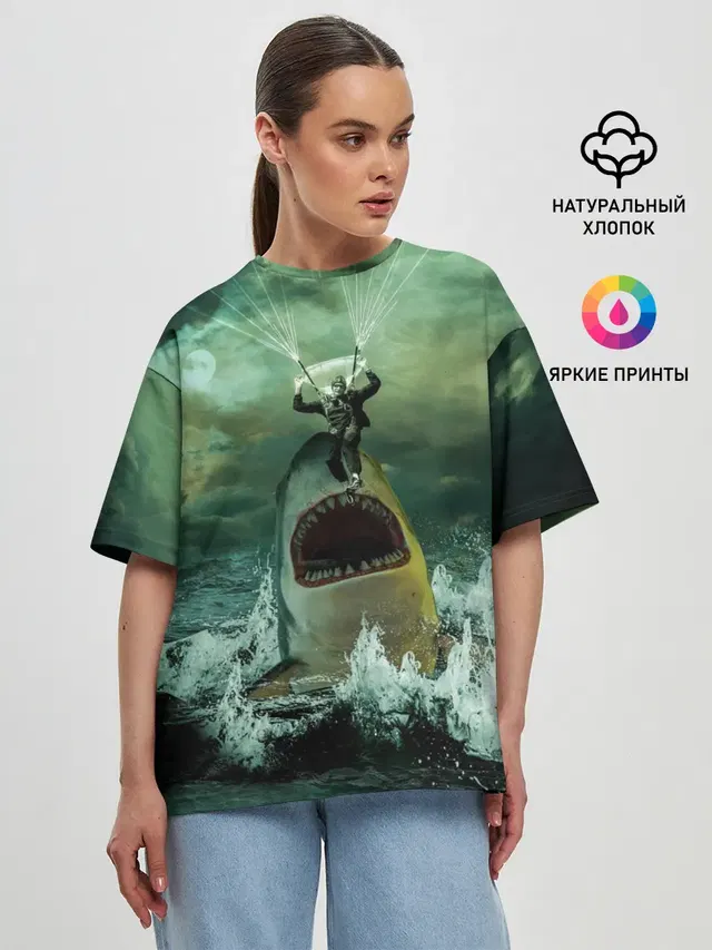 Женская футболка оверсайз