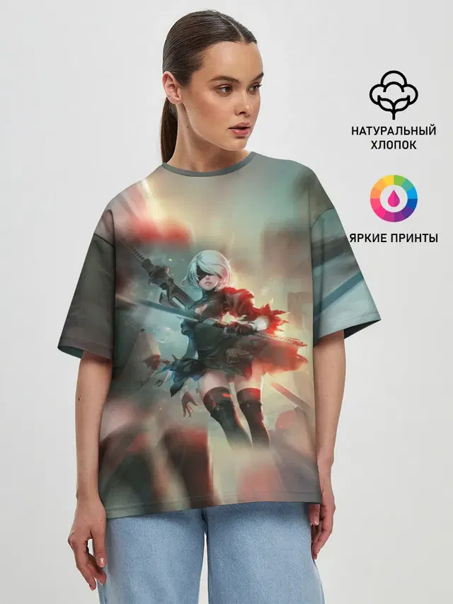 Женская футболка оверсайз