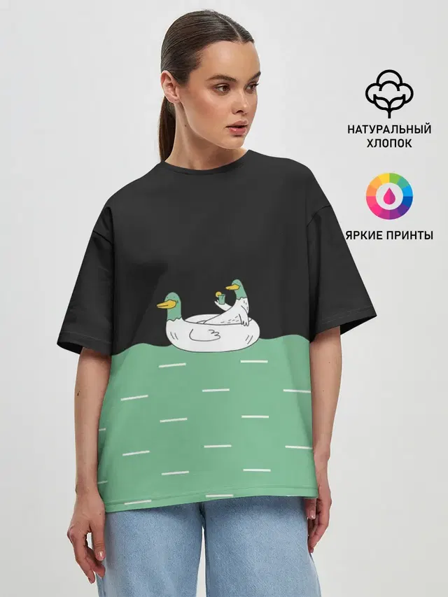 Женская футболка оверсайз