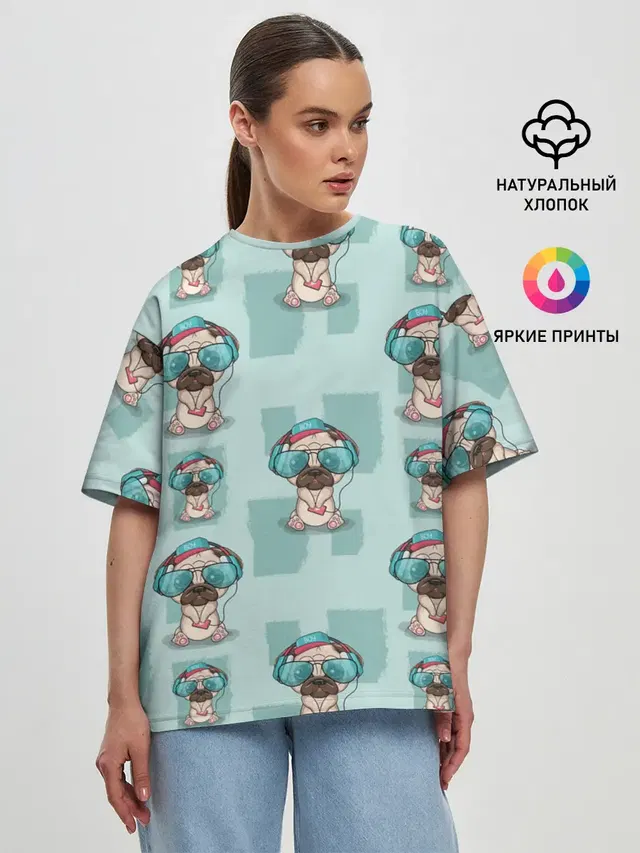 Женская футболка оверсайз