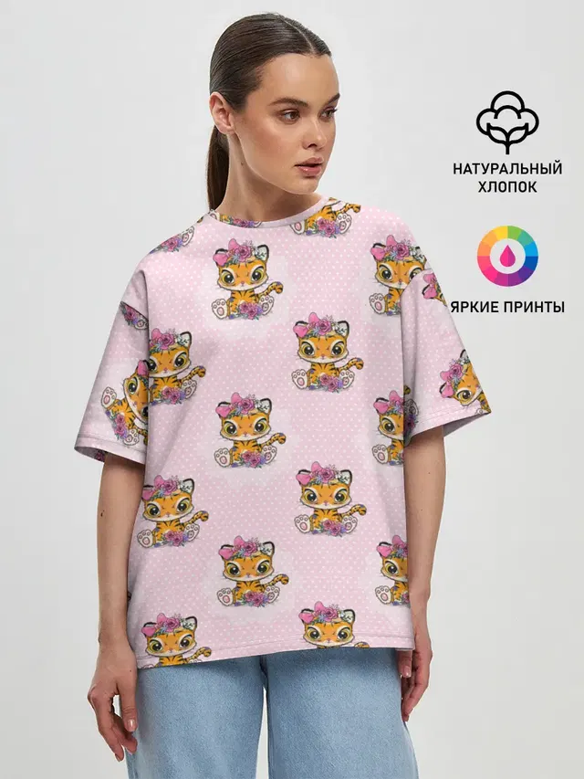 Женская футболка оверсайз