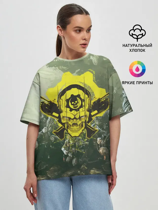 Женская футболка оверсайз