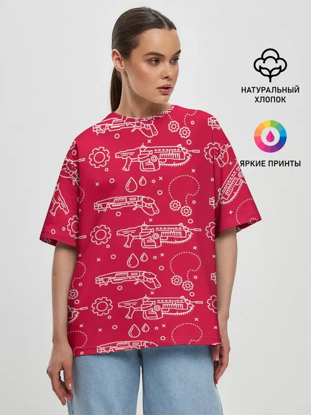 Женская футболка оверсайз