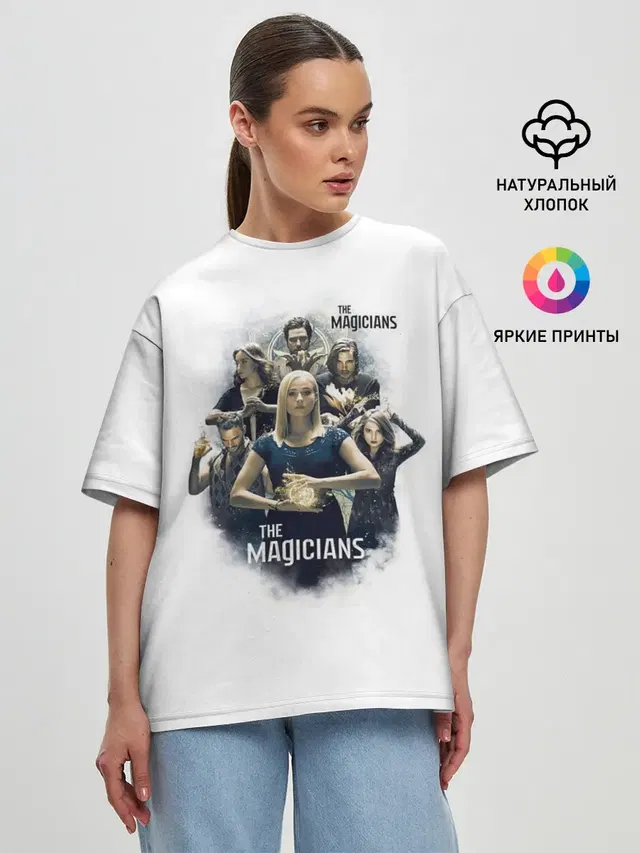 Женская футболка оверсайз с принтом «Разное — The Magicans»