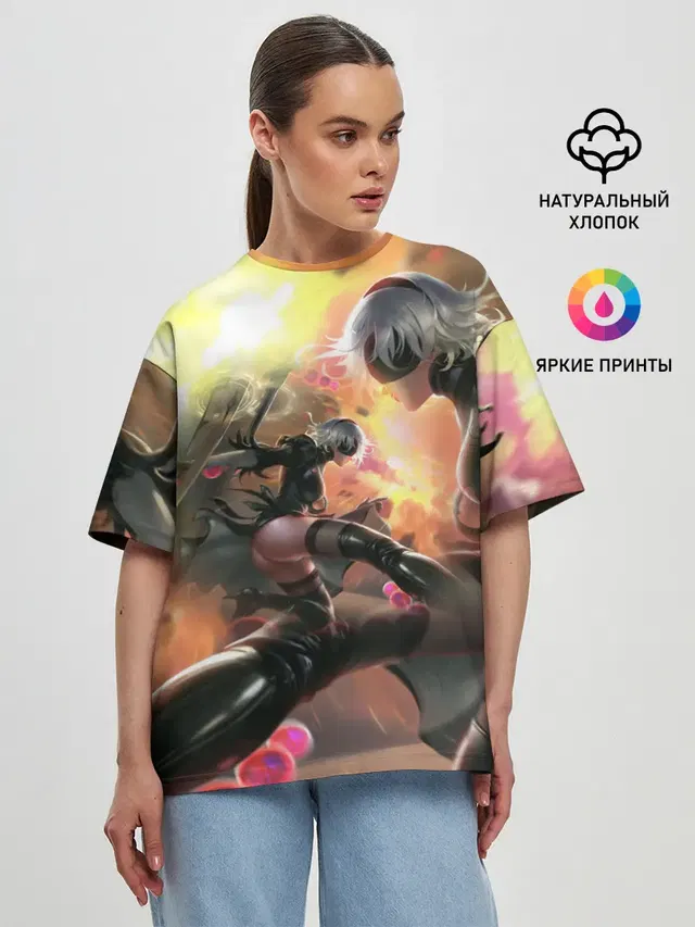 Женская футболка оверсайз