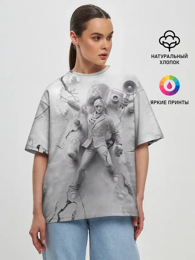 Женская футболка оверсайз