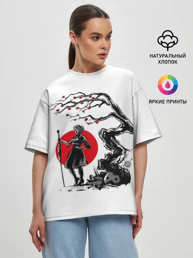Женская футболка оверсайз