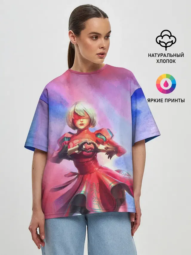 Женская футболка оверсайз