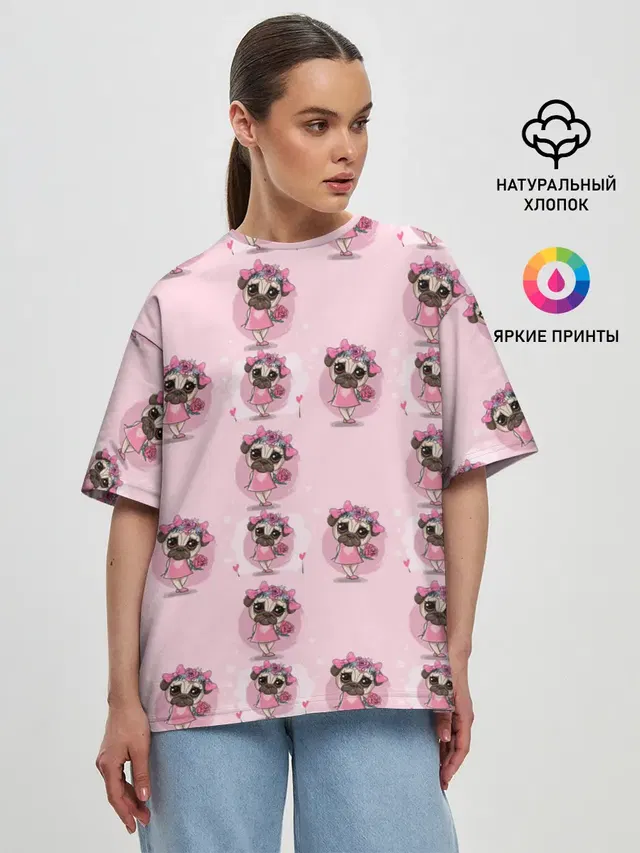 Женская футболка оверсайз