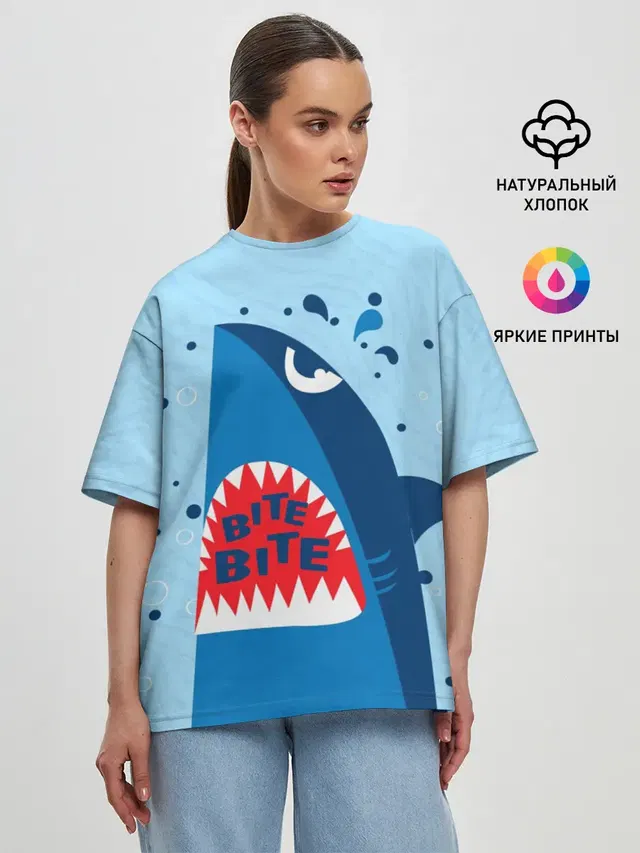 Женская футболка оверсайз