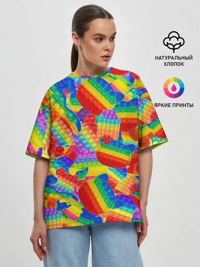 Женская футболка оверсайз
