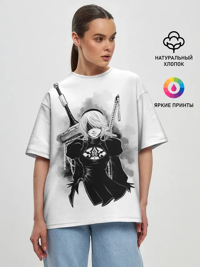 Женская футболка оверсайз
