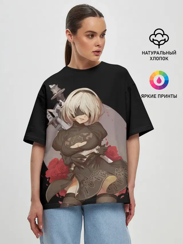 Женская футболка оверсайз