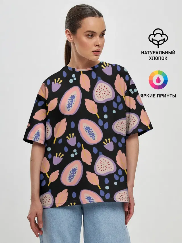 Женская футболка оверсайз