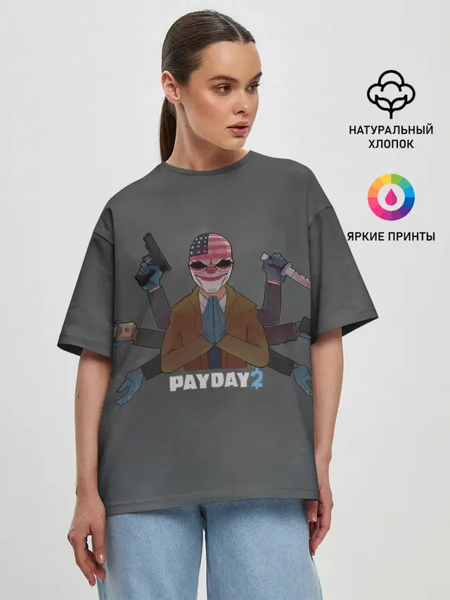 Женская футболка оверсайз с принтом «Payday — Dallas»