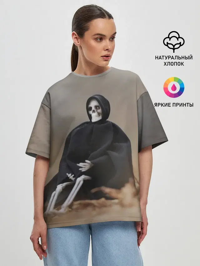 Женская футболка оверсайз