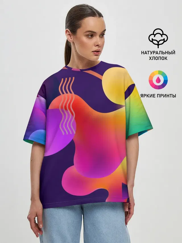 Женская футболка оверсайз