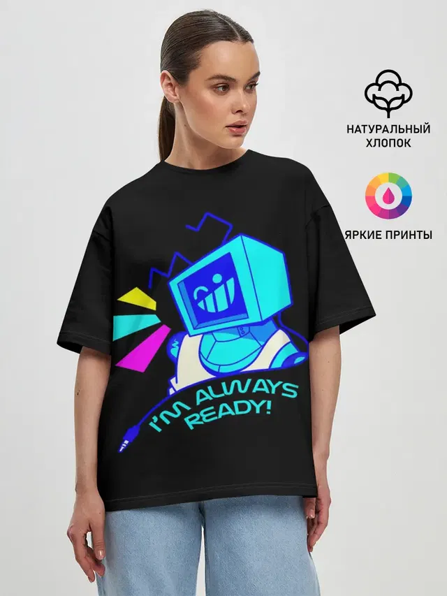 Женская футболка оверсайз