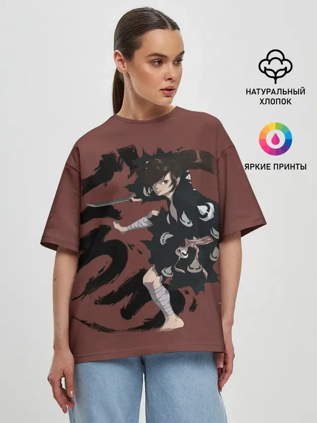 Женская футболка оверсайз