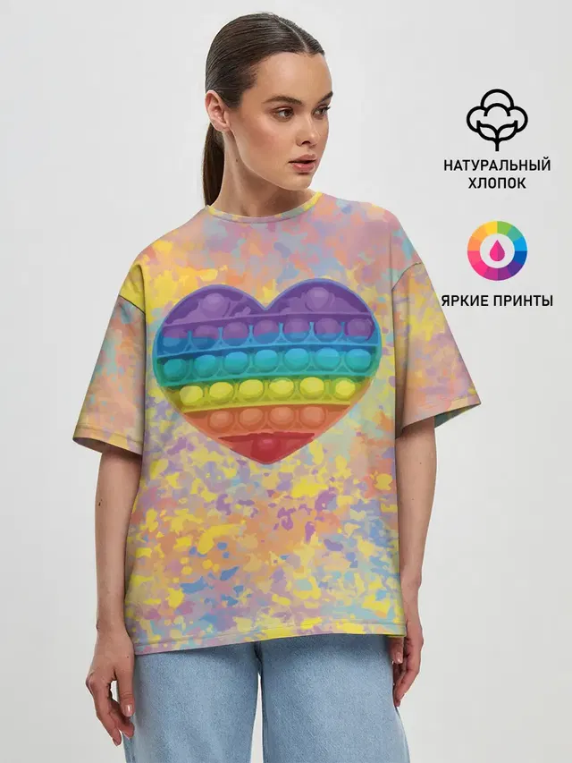 Женская футболка оверсайз