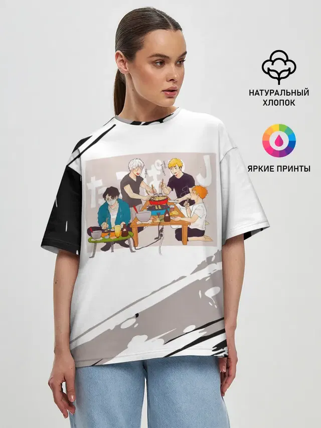 Женская футболка оверсайз