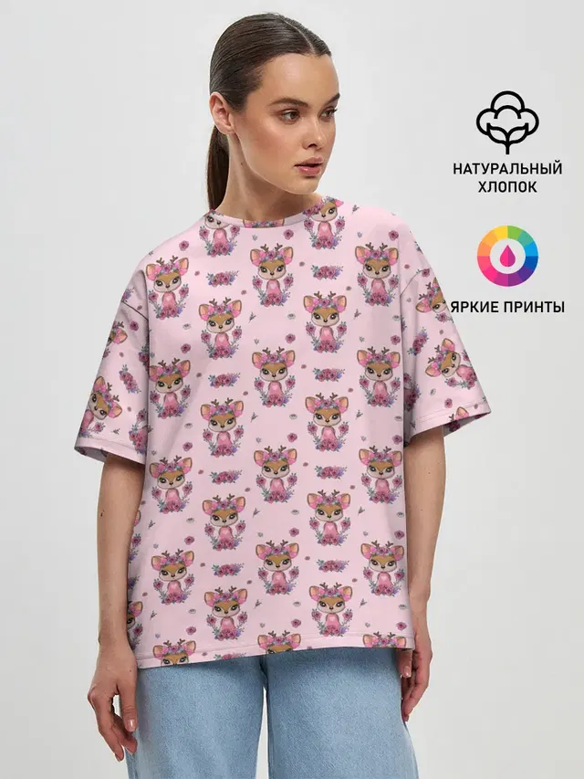 Женская футболка оверсайз
