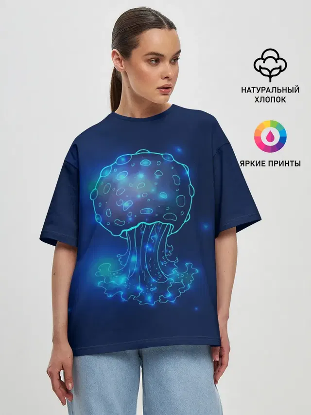 Женская футболка оверсайз