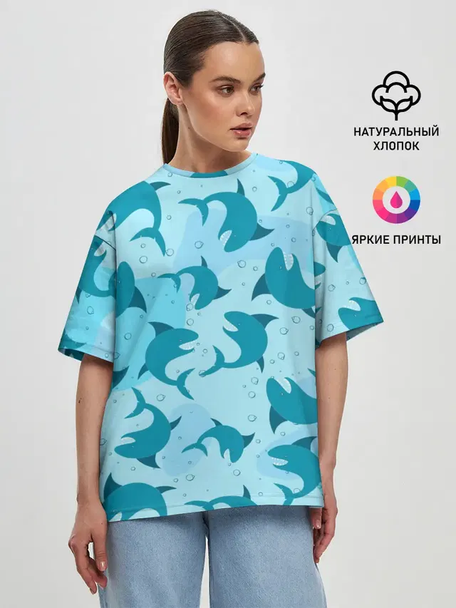 Женская футболка оверсайз