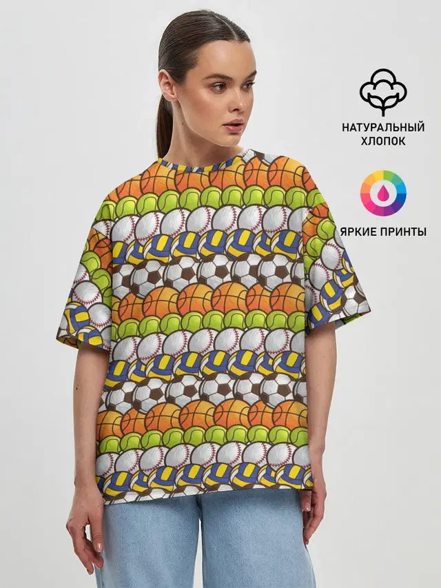 Женская футболка оверсайз